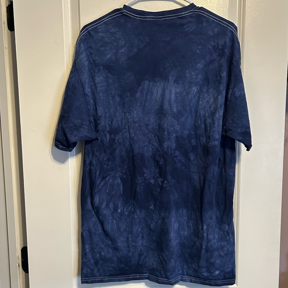 Patriotic Cat Tie Dye Navy Blue Graphic T-Shirt Unisex Size XL - Picture 2 of 3